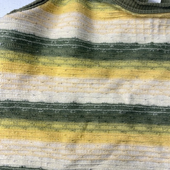 URBAN OUTFITTERS GREEN & YELLOW STRIPED CROPPED BRAMIE SIZE XL - Picture 7 of 8